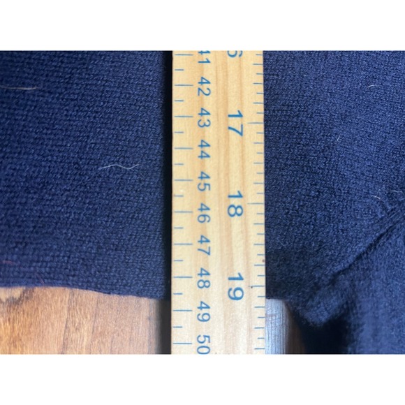 Cashmere mens quarter zip pullover MED leather pull lg sleeve‎ quiet luxury - Picture 10 of 11